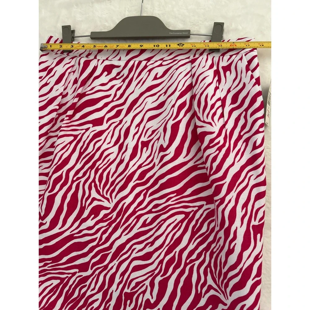 Kmart Soft Dressing Group Pink Zebra Print Pencil Skirt Womens Size‎ 14 New